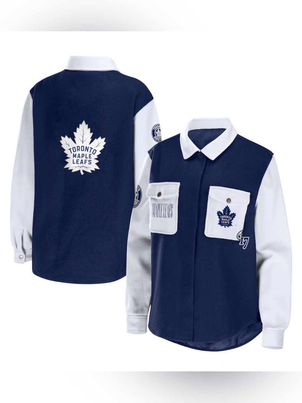 Toronto Maple Leafs WEAR by Erin Andrews Women's Sweater Jacket - New with Tags